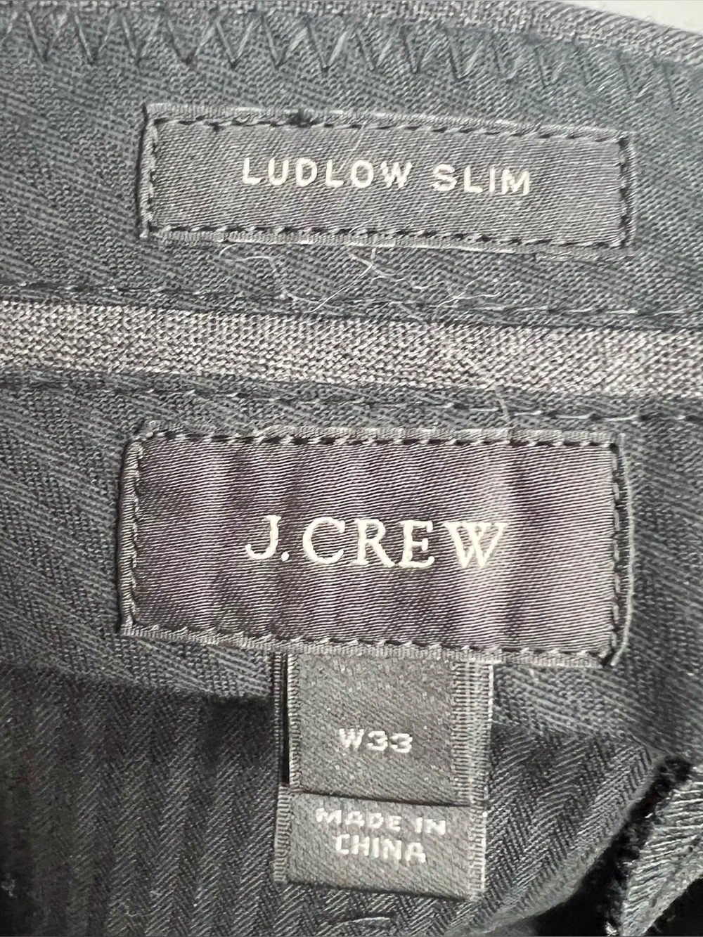 J Crew Ludlow Suit Slim Super 120 Wool Mens 40S / W33x28 Grey Loro Piana *FLAW*